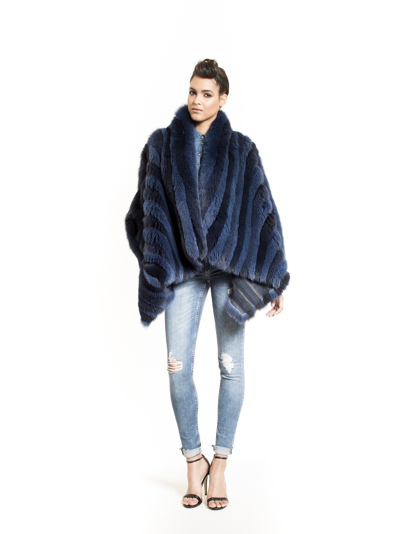 Blue Fox Jacket - Elena Benarroch - Fur - TOPGEARNY