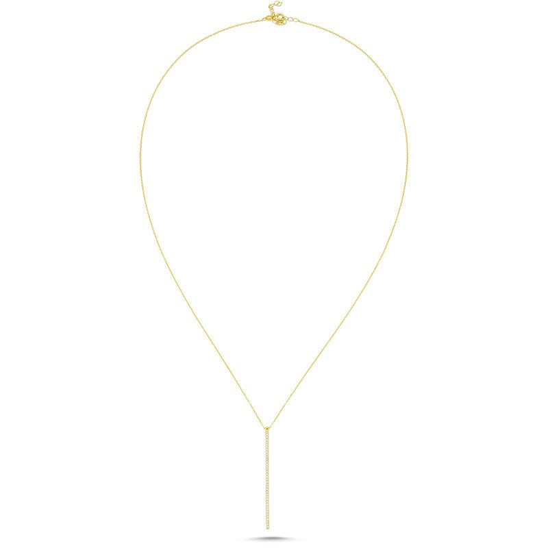 Line Necklace in Gold - Amorium - Necklace - TOPGEARNY