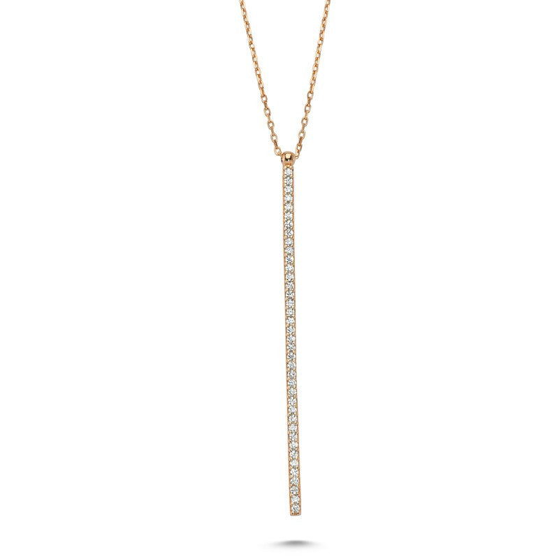 Line Necklace in Rose Gold - Amorium - Necklace - TOPGEARNY