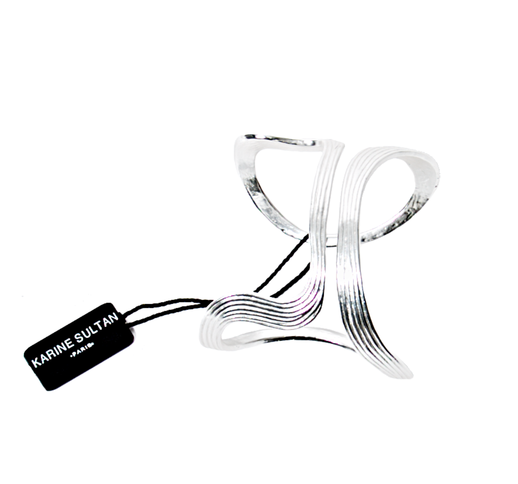 Chiara Brushed Open Work Cuff Bracelet - Karine Sultan - Bracelet - TOPGEARNY