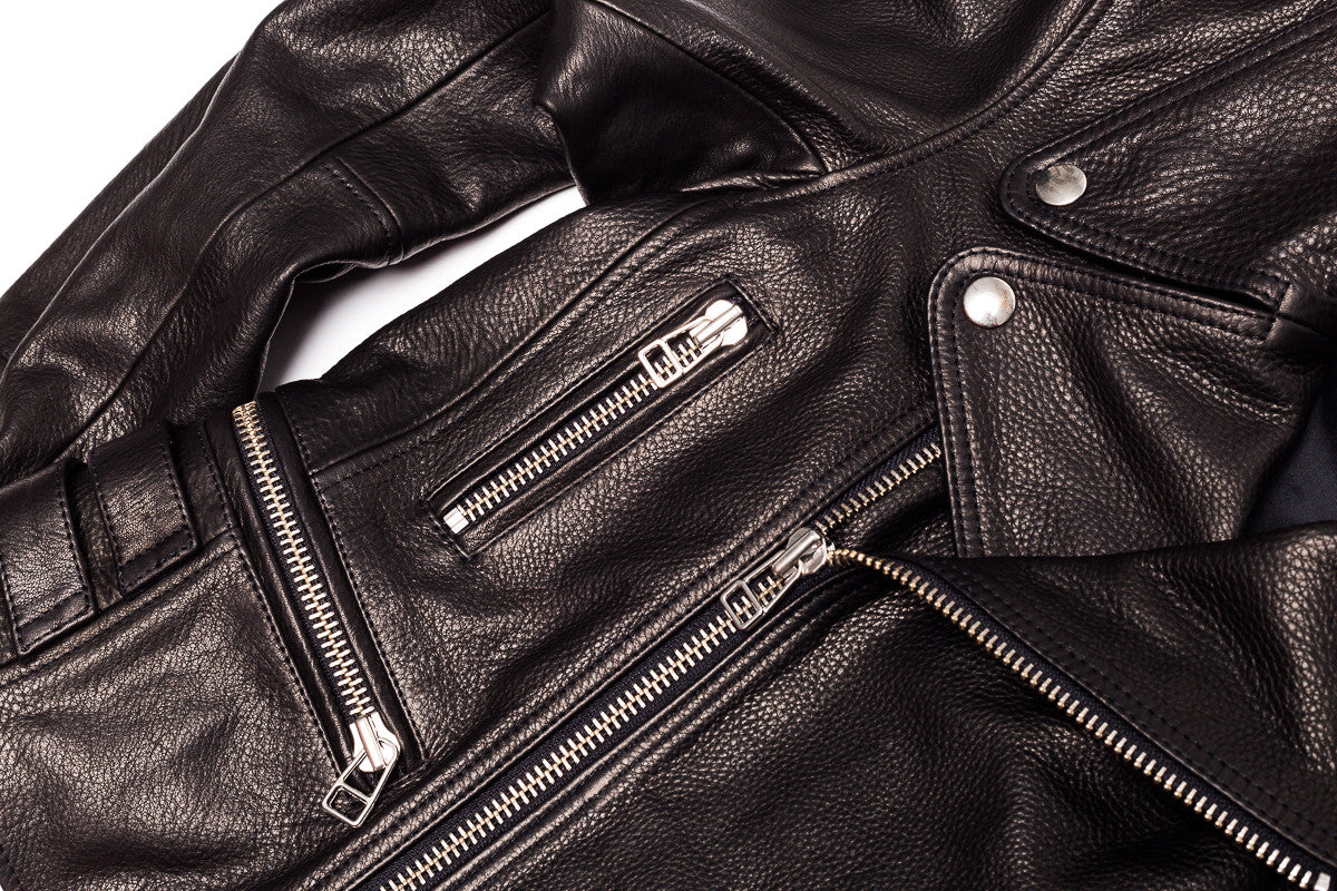 Boxy Leather Moto Jacket - Faith Connexion - Jacket - TOPGEARNY