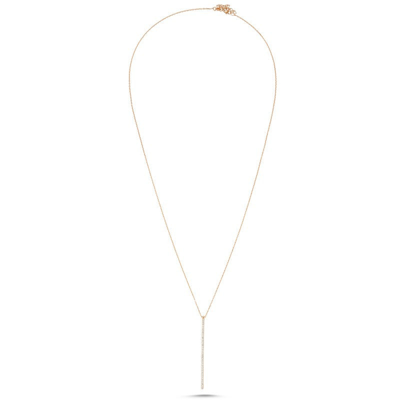 Line Necklace in Rose Gold - Amorium - Necklace - TOPGEARNY