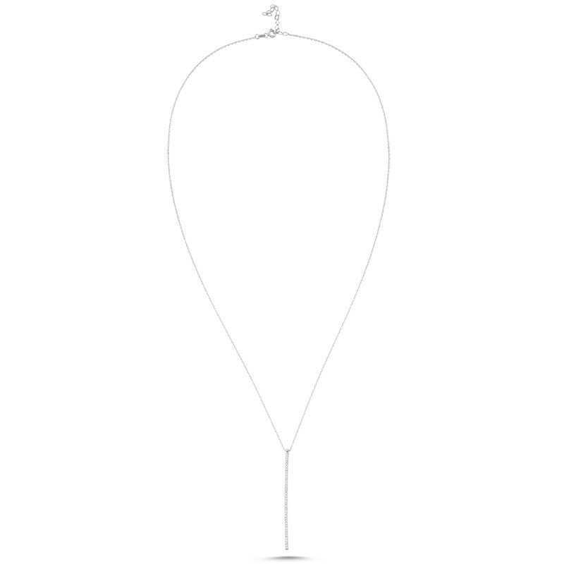 Line Necklace in Silver - Amorium - Necklace - TOPGEARNY