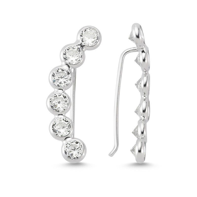 Sterling Silver Line Ear Cuff Earrings - Amorium - Earrings - TOPGEARNY