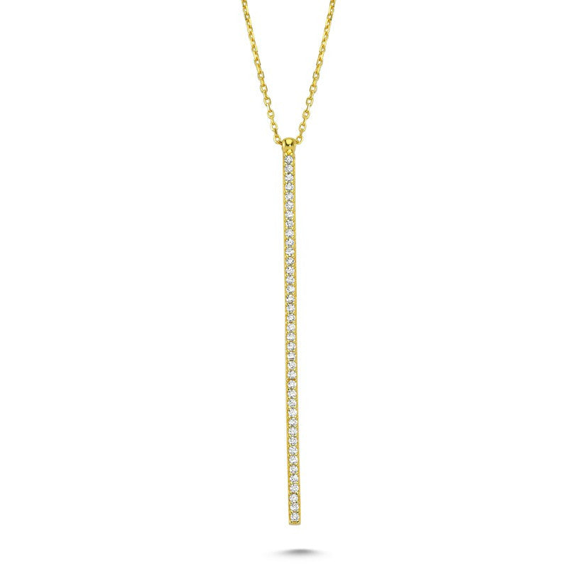 Line Necklace in Gold - Amorium - Necklace - TOPGEARNY
