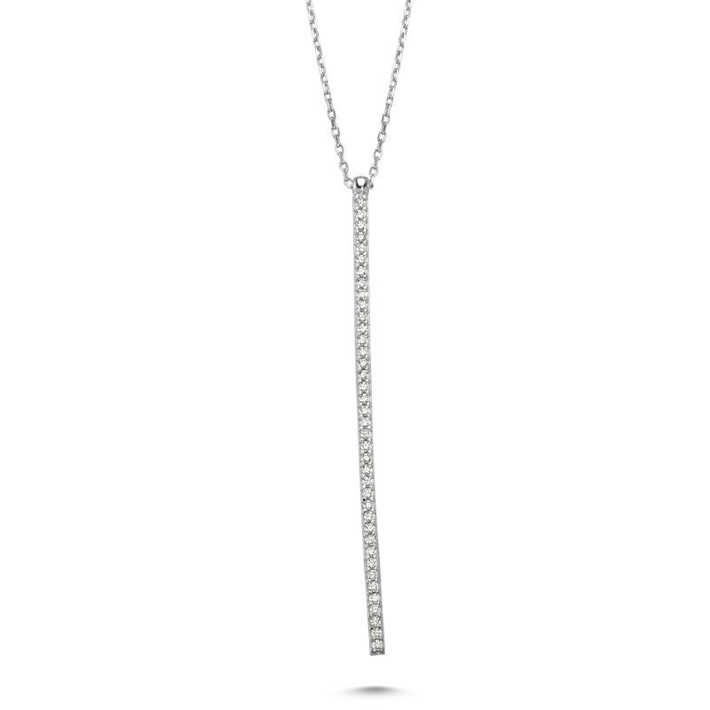 Line Necklace in Silver - Amorium - Necklace - TOPGEARNY
