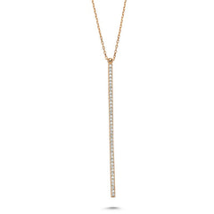 Line Necklace in Rose Gold - Amorium - Necklace - TOPGEARNY