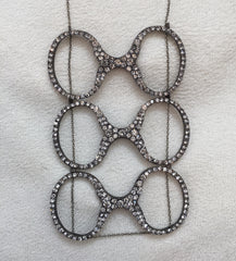 Gun Metal Necklace, Black diamond - Rebel Designs - Necklace - TOPGEARNY