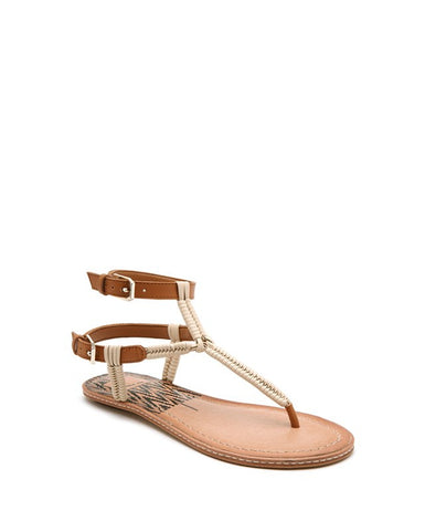 KENDRA Leather Buckle Strap Sandal