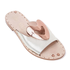 Heart Leather Slides - Ivy Kirzhner - Shoes - TOPGEARNY