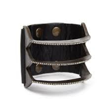 Vintage Brown with Black Diamond Bracelet - Rebel Designs - Bracelet - TOPGEARNY