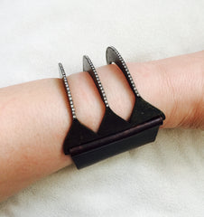 Vintage Brown with Black Diamond Bracelet - Rebel Designs - Bracelet - TOPGEARNY