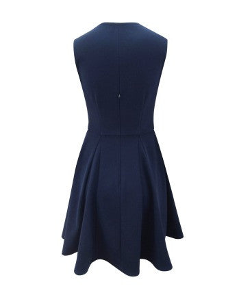 Deep V-Neck Fit & Flare Dress W/ Neck Cut Out - A.B.S. - Dress - TOPGEARNY