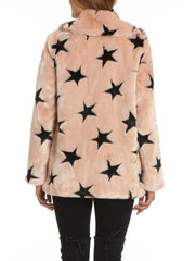 Faux Fur Swing Coat with Stars - Bagatelle - Coat - TOPGEARNY