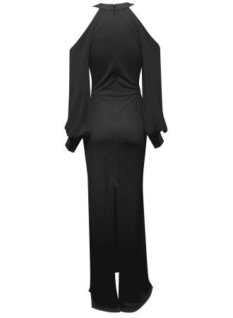 Shoulder Cutout Gown W/ Chiffon - A.B.S. - Dress - TOPGEARNY