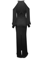 Shoulder Cutout Gown W/ Chiffon - A.B.S. - Dress - TOPGEARNY