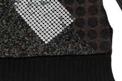 Round Neck Sweater with Sequin Chest Stripe - Nude - Sweater - TOPGEARNY