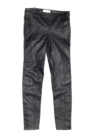 Leather Laced Running Slim Pants