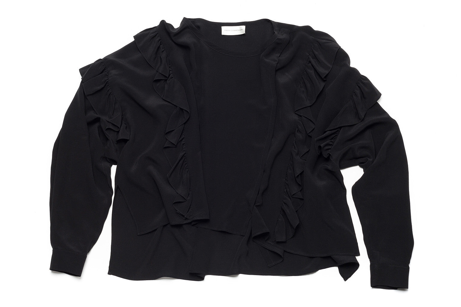 Crepe Chine Ruffle Shirt - Faith Connexion - Shirt - TOPGEARNY