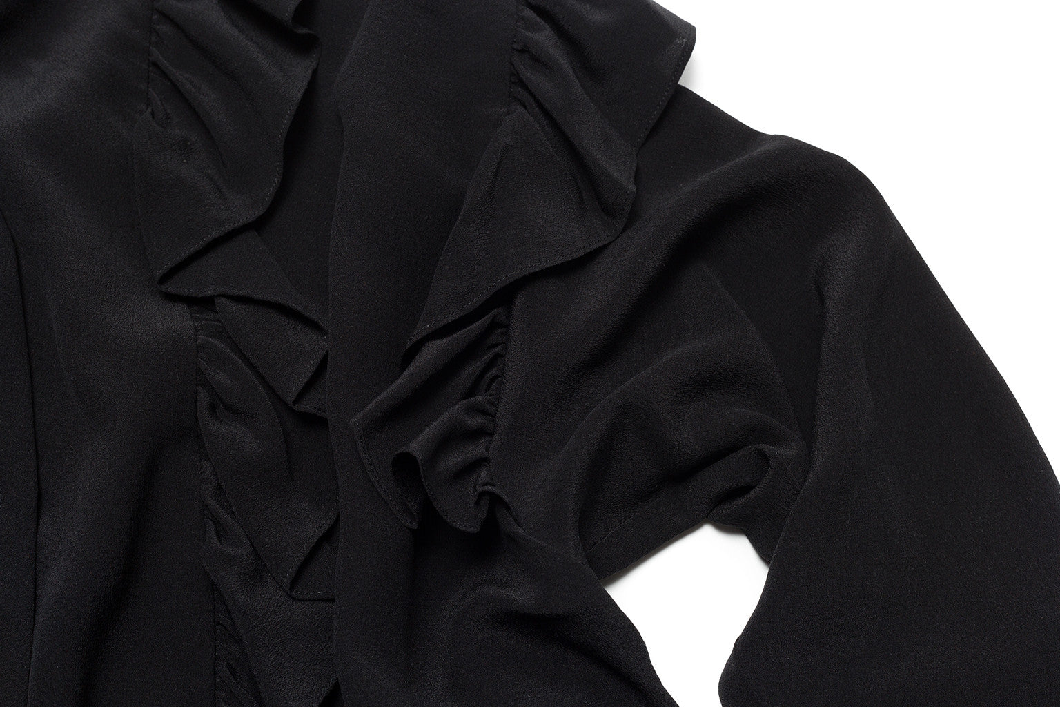 Crepe Chine Ruffle Shirt - Faith Connexion - Shirt - TOPGEARNY