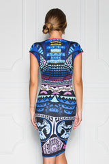Helen Printed Cap Sleeve Fitted Dress - Sugarbird - Dress - TOPGEARNY