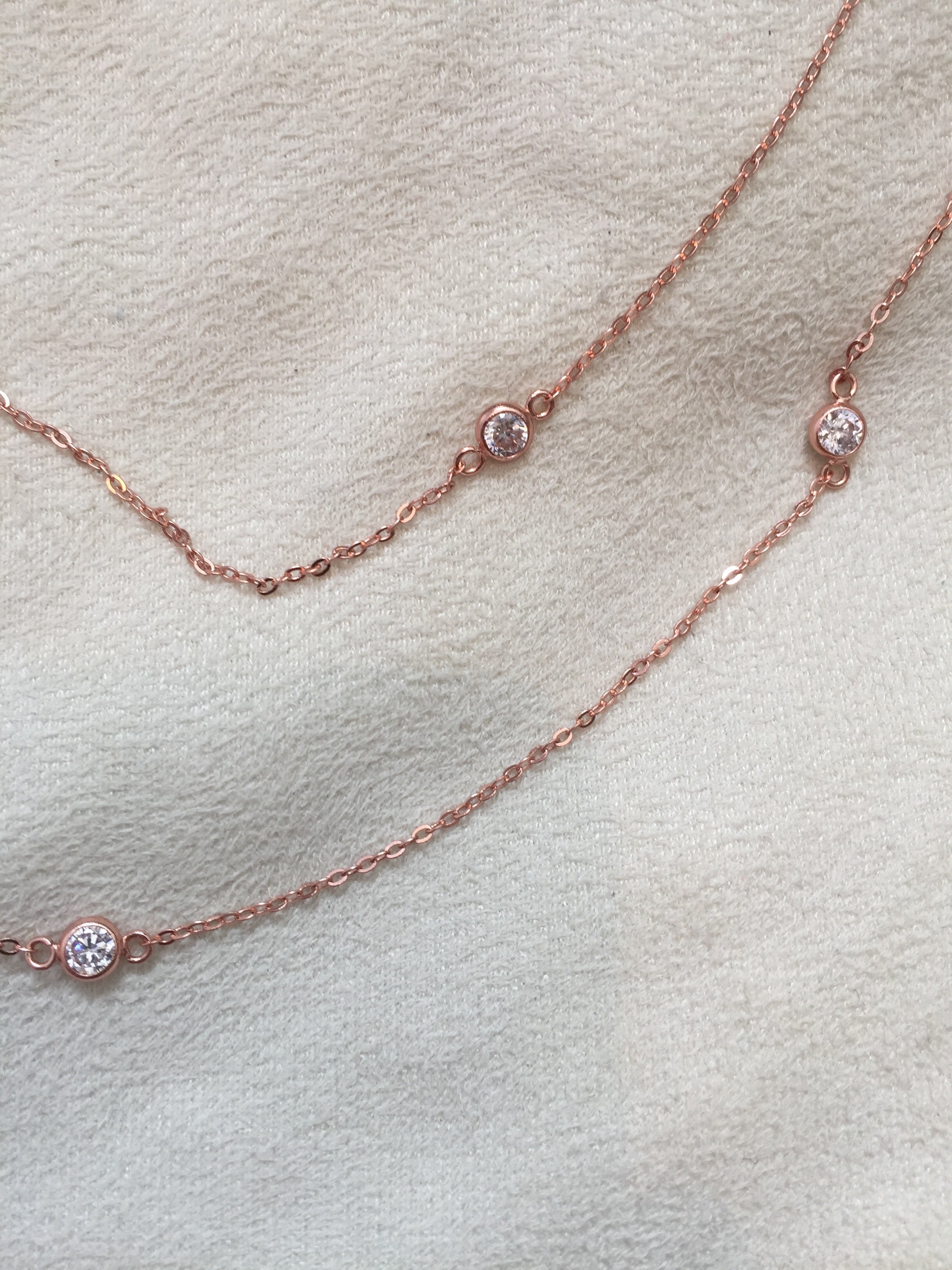 41" Chain Diamond by Yard 14K Rose Gold Vermeil - Charlene K - Necklace - TOPGEARNY