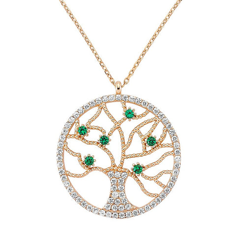 Tree of Life Necklace in Rose Gold