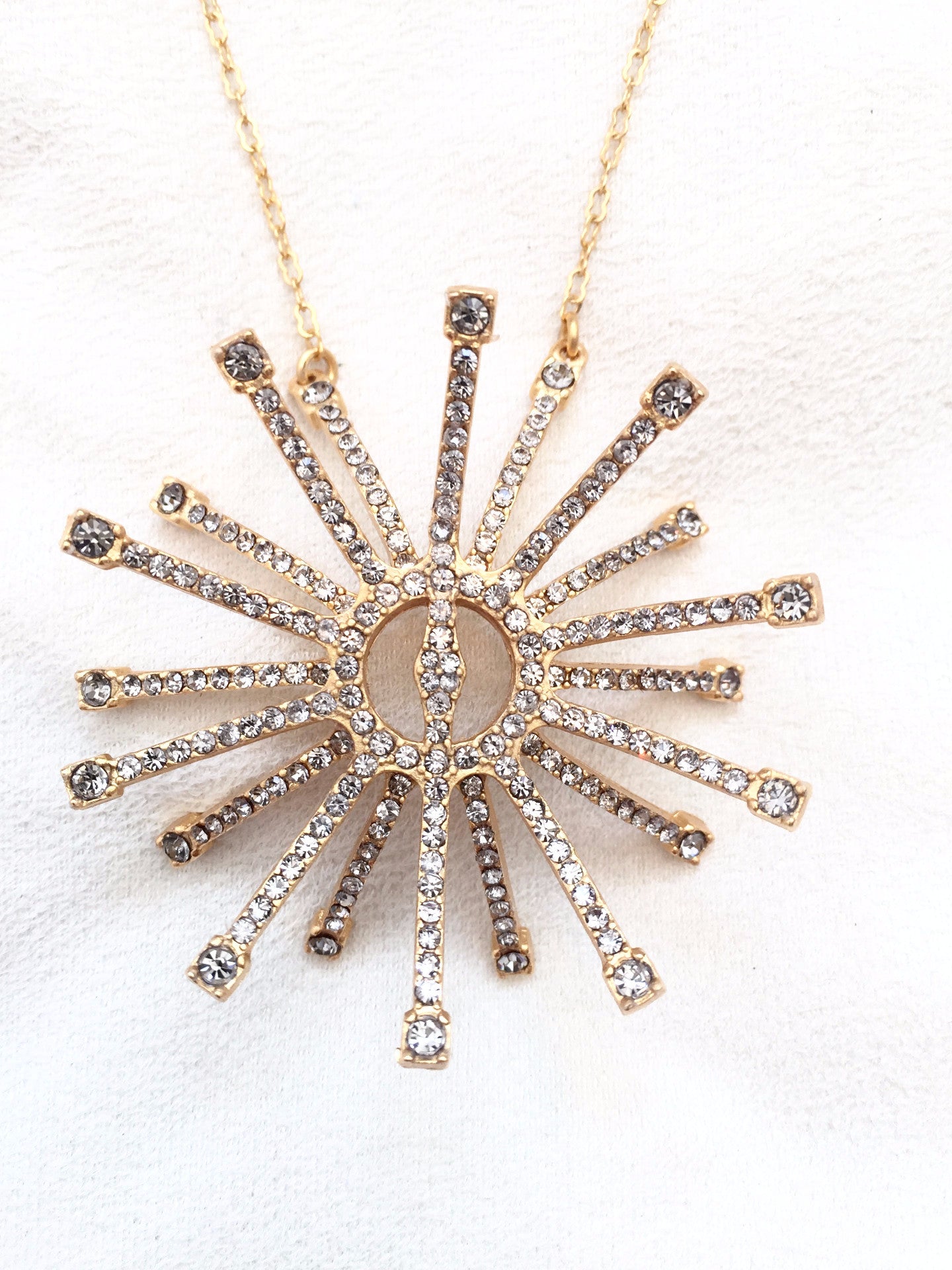 18K Gold Plated Necklace, Black diamond - Rebel Designs - Necklace - TOPGEARNY