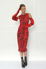 Sirine Printed Sleeveless Fitted Dress - Sugarbird - Dress - TOPGEARNY