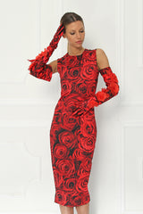 Sirine Printed Sleeveless Fitted Dress - Sugarbird - Dress - TOPGEARNY