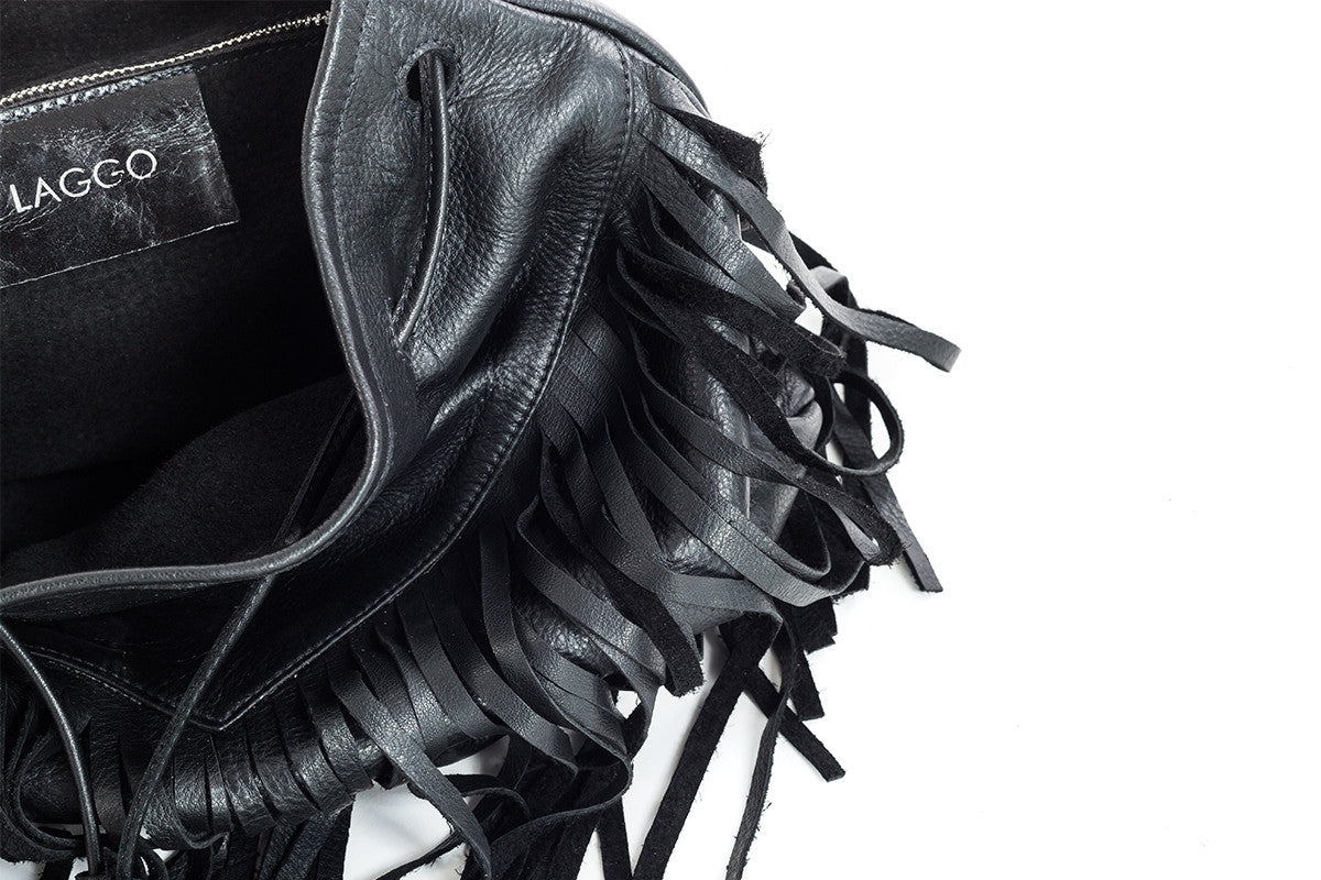 Noel Fringe Backpack - Black - Laggo - Bag - TOPGEARNY