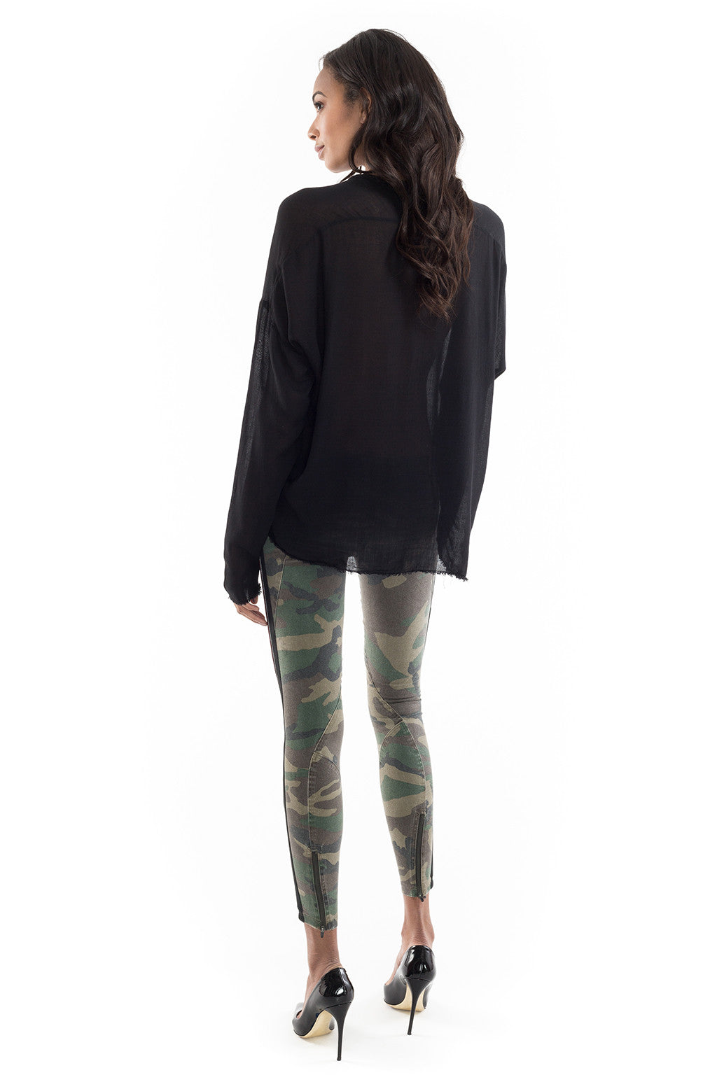 Army Khaki Camo Red Leggings - Faith Connexion - Bottoms - TOPGEARNY