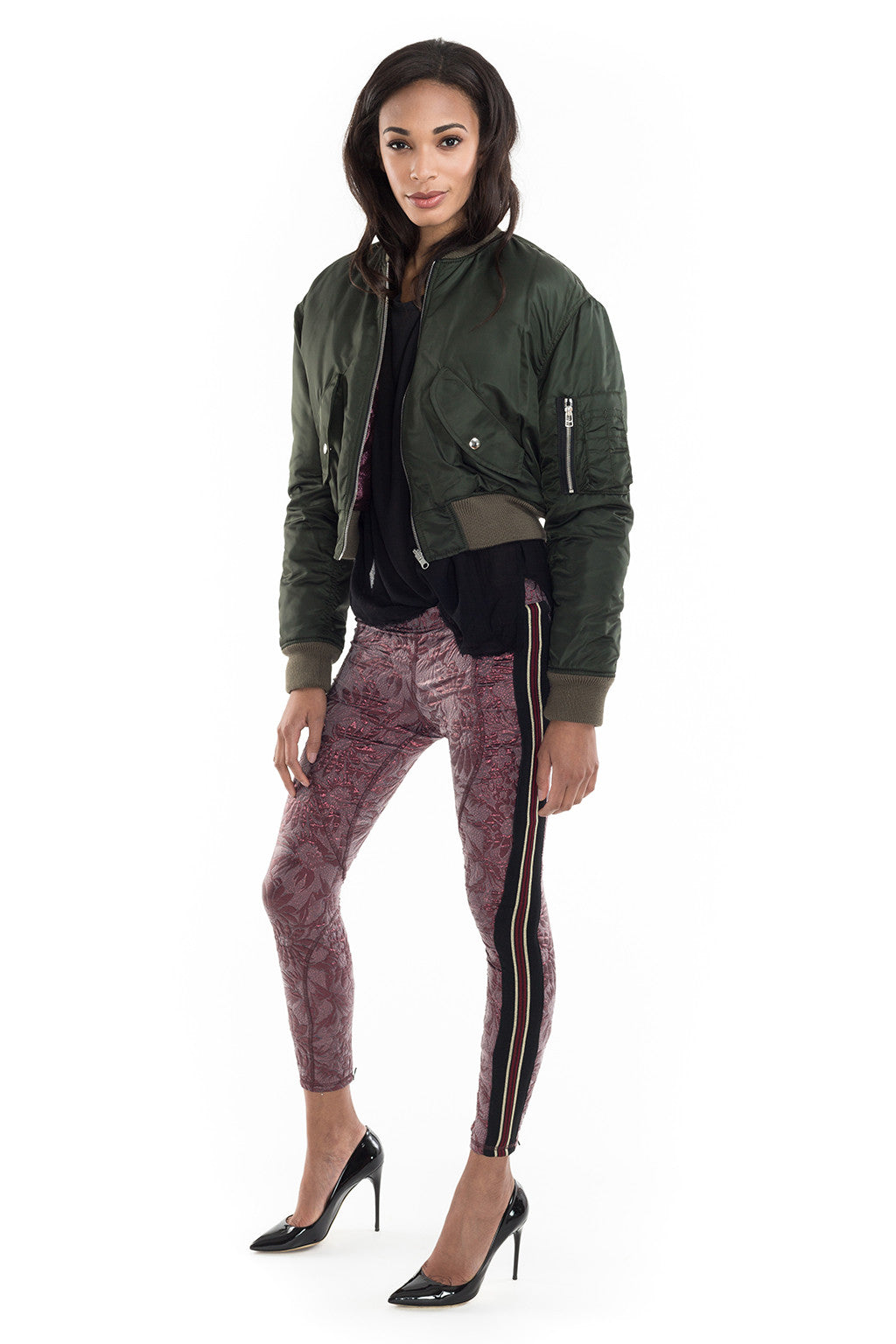 Brocade Stretch Legging - Faith Connexion - Bottoms - TOPGEARNY