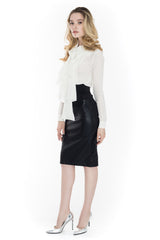 Pencil Leather Skirt - Faith Connexion - Skirt - TOPGEARNY