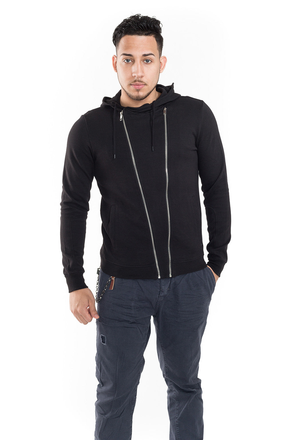 Hoodie with Double Front Zip - Antony Morato - Jacket - TOPGEARNY