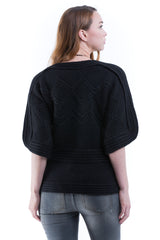 Crew Neck Elbow Sleeve Cable Sweater - Sita Murt - Sweater - TOPGEARNY