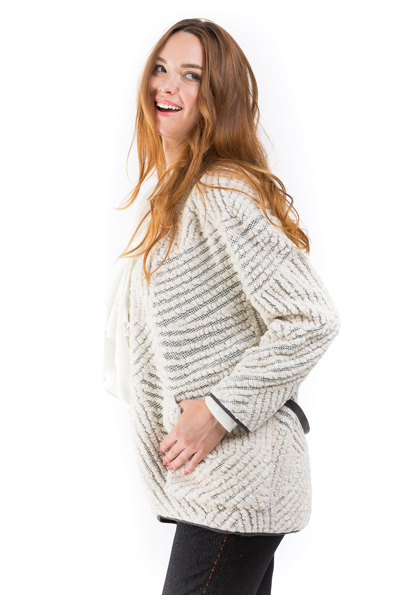 Geometric motif knit jacket - Sita Murt - Jacket - TOPGEARNY