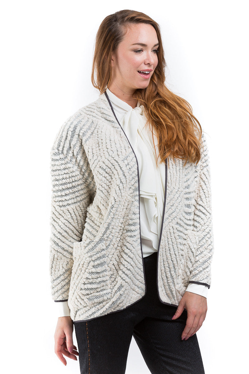 Geometric motif knit jacket - Sita Murt - Jacket - TOPGEARNY