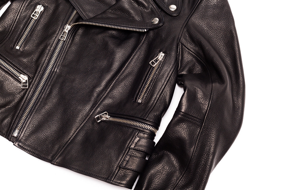Boxy Leather Moto Jacket - Faith Connexion - Jacket - TOPGEARNY