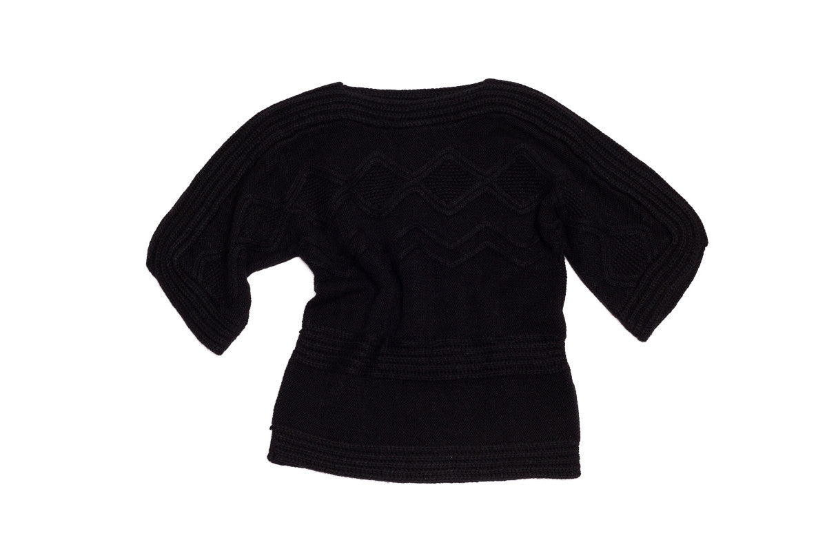 Crew Neck Elbow Sleeve Cable Sweater - Sita Murt - Sweater - TOPGEARNY