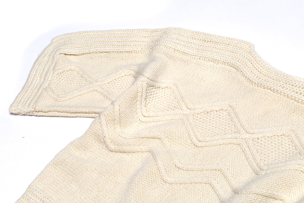 Crew Neck Elbow Sleeve Cable Sweater - Sita Murt - Sweater - TOPGEARNY