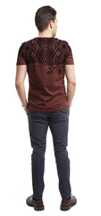 Crew Neck Jersey M T-Shirt with Geometric Print Embossed with Velvet - Antony Morato - T-Shirt - TOPGEARNY