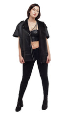 Too Cool Detachable Sleeve Shirling Jacket - Elena Benarroch - Jacket - TOPGEARNY