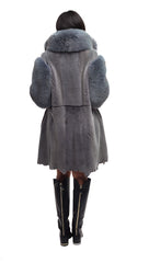 Grey Fox Fur Coat - Elena Benarroch - Coat - TOPGEARNY