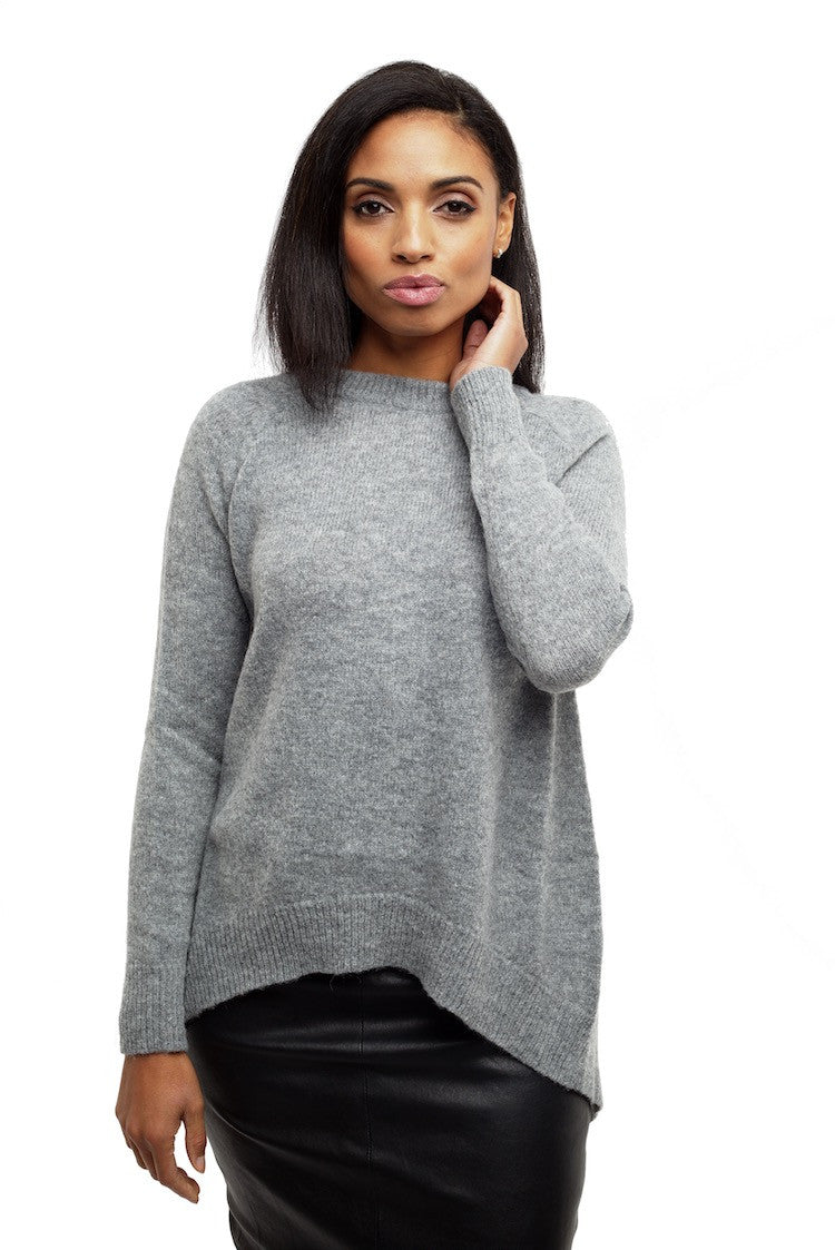 Open Back Round Neck Sweater - Nude - Sweater - TOPGEARNY