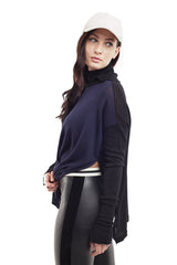 Bi Colored Turtleneck Sweater - Nude - Sweater - TOPGEARNY