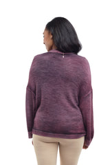 Round Neck Sweater w/Stud Application - Nude - Sweater - TOPGEARNY