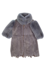 Grey Fox Fur Coat - Elena Benarroch - Coat - TOPGEARNY