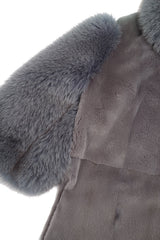 Grey Fox Fur Coat - Elena Benarroch - Coat - TOPGEARNY