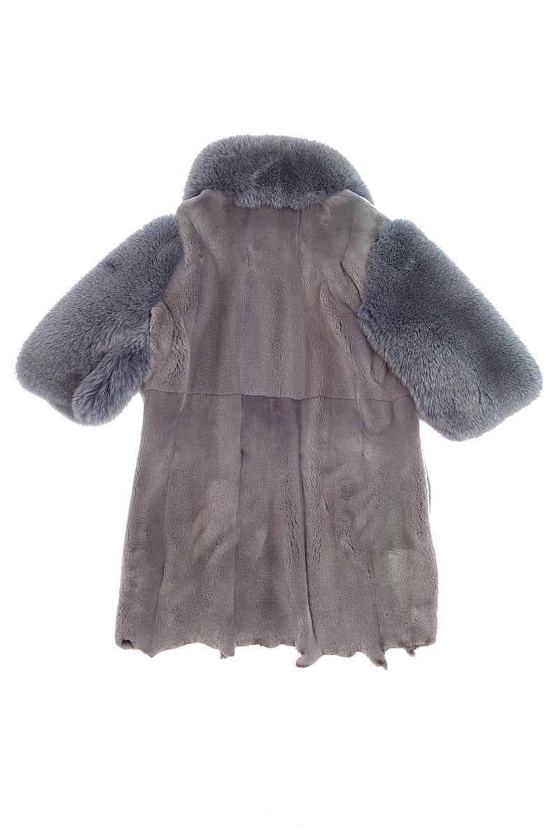 Grey Fox Fur Coat - Elena Benarroch - Coat - TOPGEARNY